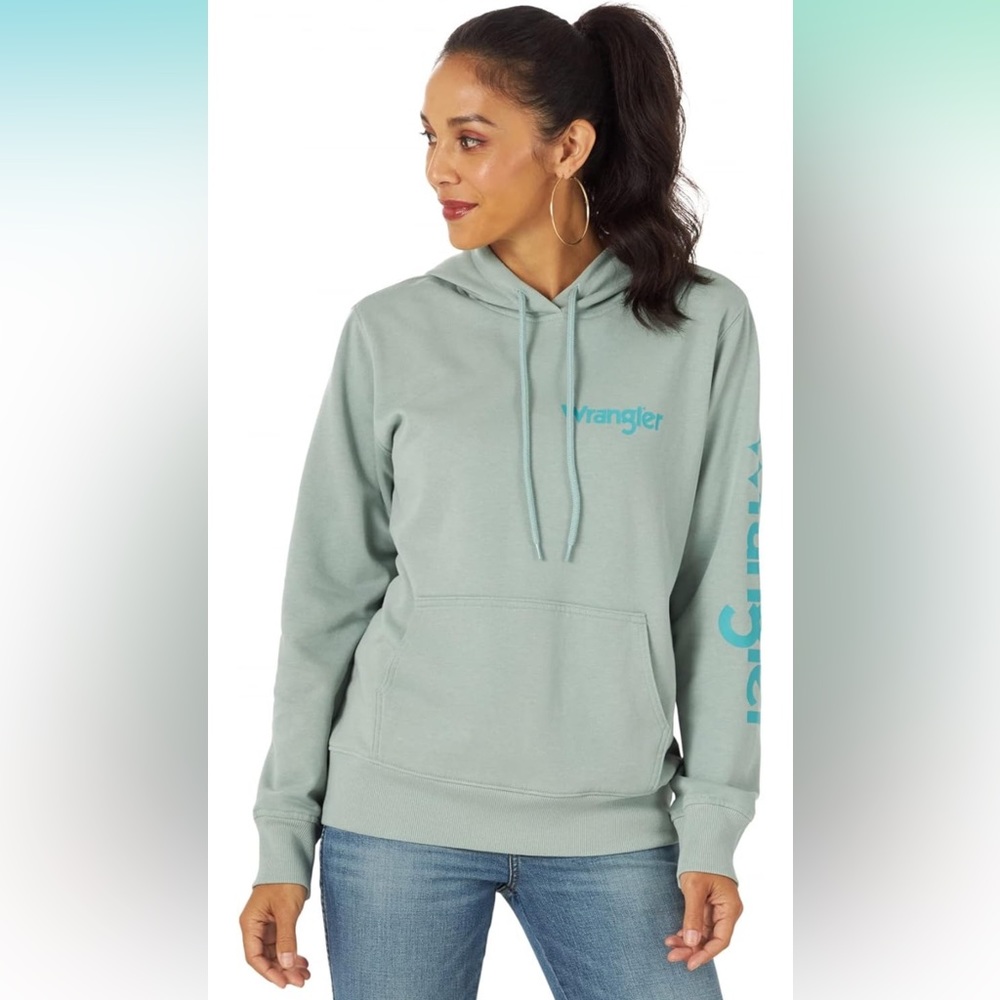 Wrangler Women's Retro Branded Hoodie Sweatshirt